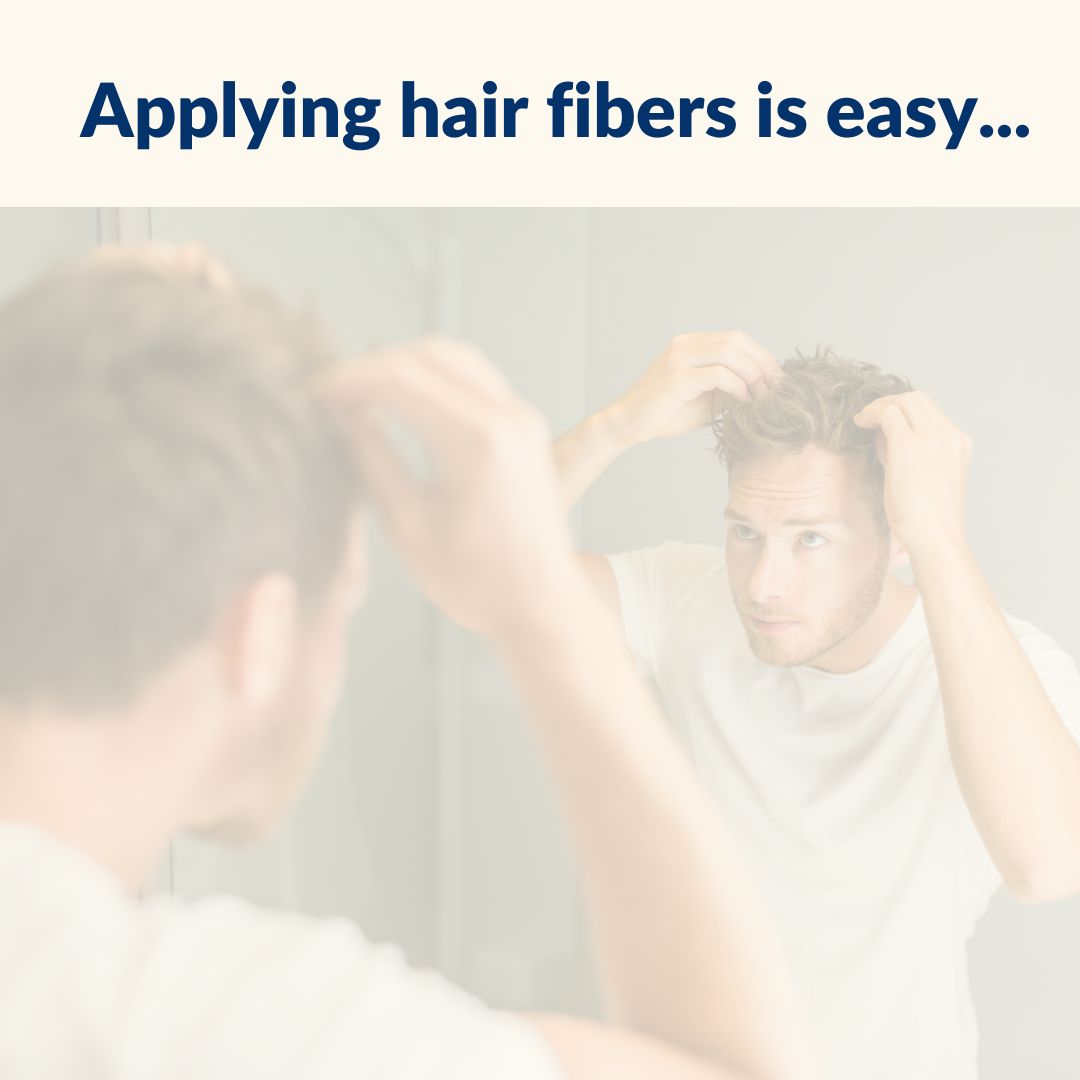 Load video: Hair fibers being applied to head